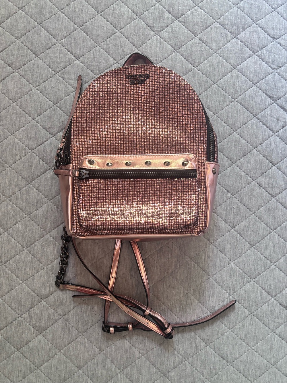 Victoria secret Rose Gold Glitter Mini Backpack
